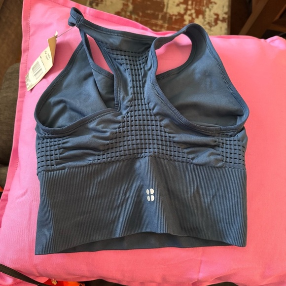 Sweaty Betty Pink and Blue Workout Bra - Picture 3 of 3